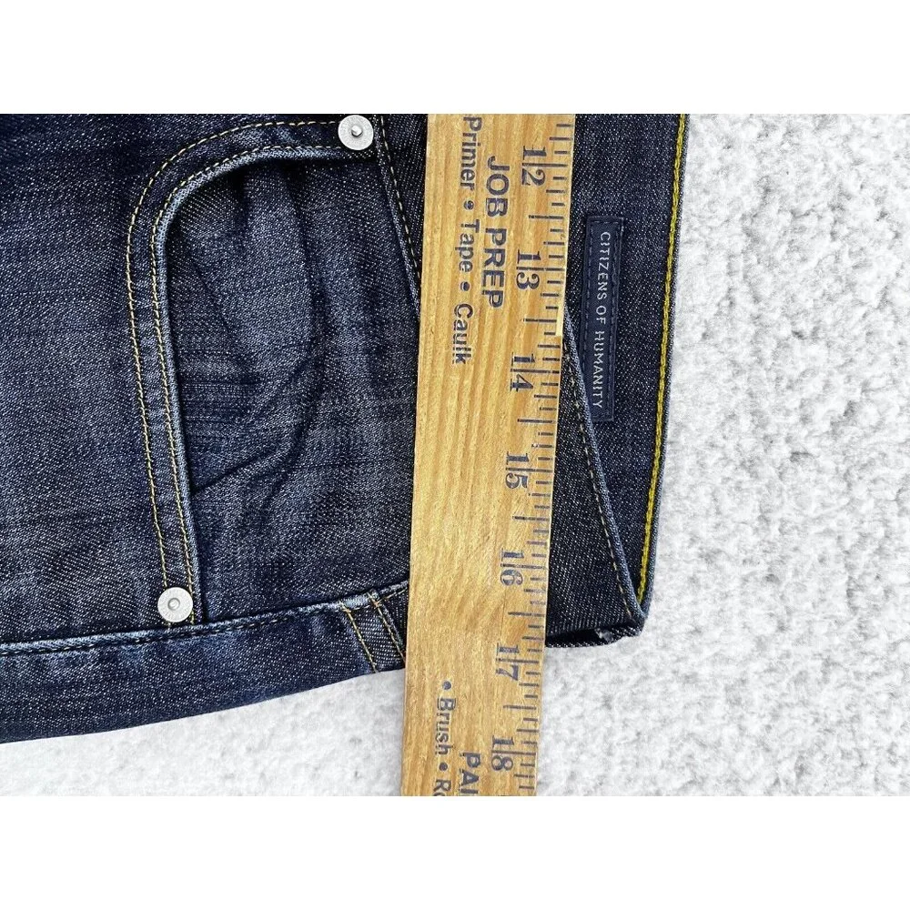 Citizens of Humanity Sid Jeans Mens 32x32 Dark Wash Straight Leg Stretch Denim - Picture 7 of 16
